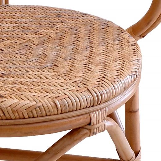Rattan armchair in natural, 54 x 59 x 93 cm | Parma