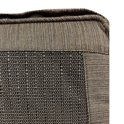 Synthetic Rattan and Steel Armchair 65x68.5x93.5 cm With Anthracite Cushion