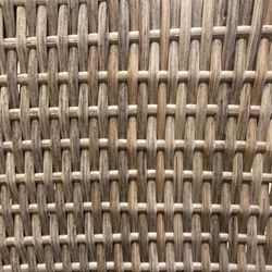 Synthetic Rattan and Steel Armchair 65x68.5x93.5 cm With Anthracite Cushion