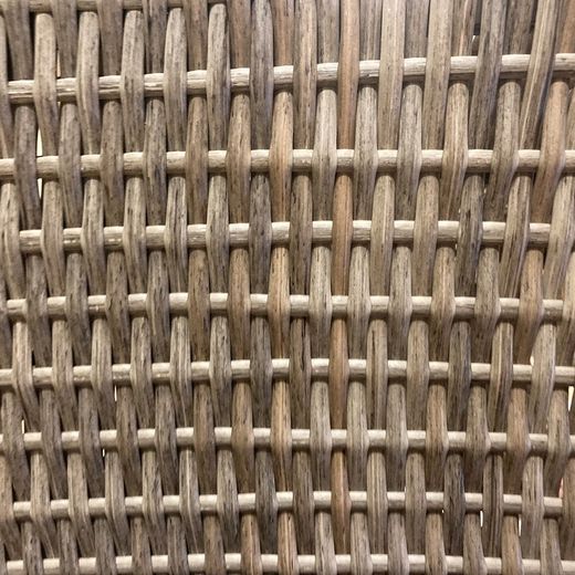 Synthetic Rattan and Steel Armchair 65x68.5x93.5 cm With Anthracite Cushion