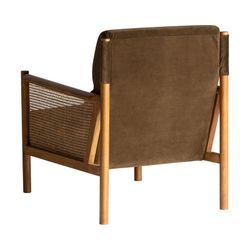 Poltrona de vime verde Velburg, 87x75x85cm