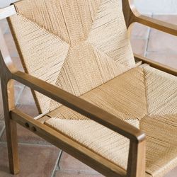 Catalina Ek och flätat papper Fåtölj, 64x71x72cm