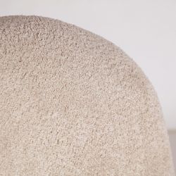 Beige bouclé fabric armchair, 80 x 85 x 80 cm | Lenax
