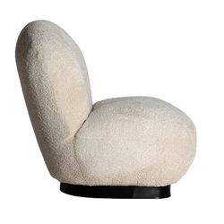 Poltrona de tecido bouclé bege, 80 x 85 x 80 cm | Lenax