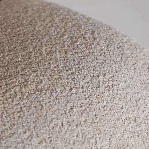 Beige bouclé fabric armchair, 80 x 85 x 80 cm | Lenax