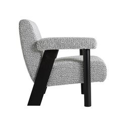 Bouclé fabric armchair in grey, 77 x 80 x 77 cm | Liester