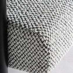 Bouclé fabric armchair in grey, 77 x 80 x 77 cm | Liester