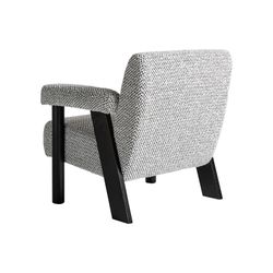 Bouclé fabric armchair in grey, 77 x 80 x 77 cm | Liester