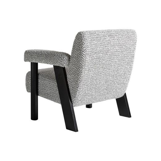 Bouclé fabric armchair in grey, 77 x 80 x 77 cm | Liester