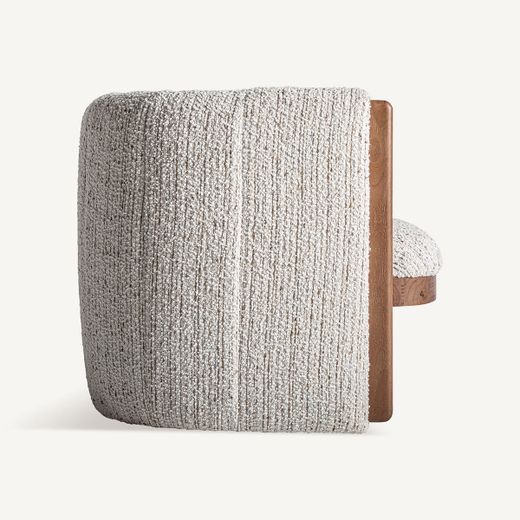 Sillón de tejido de poliéster en beige, 76 x 80 x 70 cm | Erbach