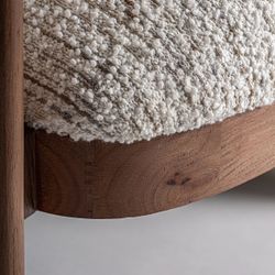 Sillón de tejido de poliéster en beige, 76 x 80 x 70 cm | Erbach