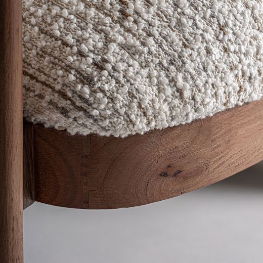 Sillón de tejido de poliéster en beige, 76 x 80 x 70 cm | Erbach
