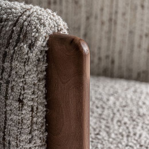 Sillón de tejido de poliéster en beige, 76 x 80 x 70 cm | Erbach
