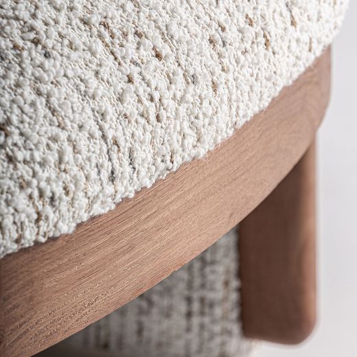 Sillón de tejido de poliéster en beige, 76 x 80 x 70 cm | Erbach