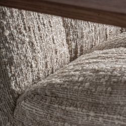 Sillón de tejido de poliéster en beige, 77 x 78 x 74 cm | Habouey