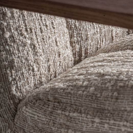 Sillón de tejido de poliéster en beige, 77 x 78 x 74 cm | Habouey