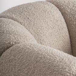 Sillón de tejido de poliéster en blanco, 95 x 84 x 64 cm | Elise