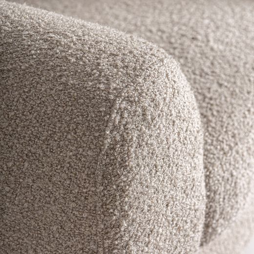 Sillón de tejido de poliéster en blanco, 95 x 84 x 64 cm | Elise