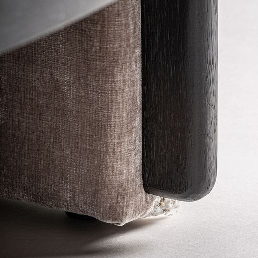Sillón de tejido de poliéster en gris, 76 x 75 x 70 cm | Erbach
