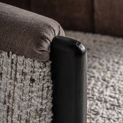 Sillón de tejido de poliéster en gris, 76 x 75 x 70 cm | Erbach
