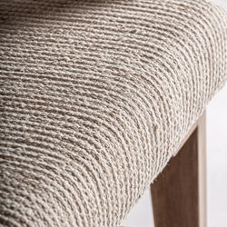Sillón de tejido de poliéster y madera de mango en marrón, 68 x 77 x 88 cm | Romarand