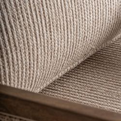 Sillón de tejido de poliéster y madera de mango en marrón, 68 x 77 x 88 cm | Romarand