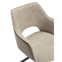 Poltrona in tessuto beige, 60 x 62 x 80,5 cm | Maria