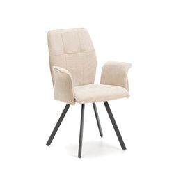 Beige stoffen fauteuil, 62 x 60 x 89 cm | Maria