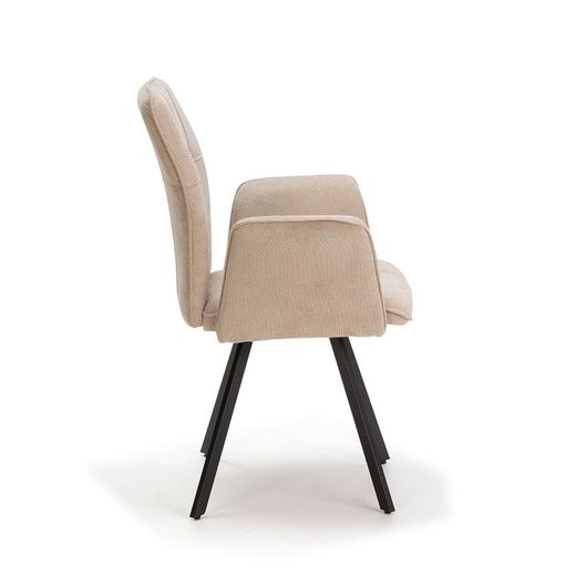 Beige stoffen fauteuil, 62 x 60 x 89 cm | Maria
