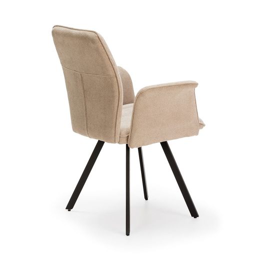 Beige stoffen fauteuil, 62 x 60 x 89 cm | Maria