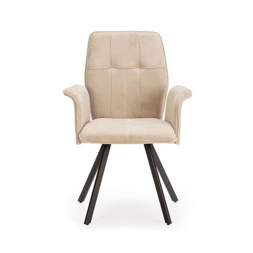 Beige stoffen fauteuil, 62 x 60 x 89 cm | Maria