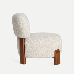 Sillón de tejido en beige, 75 x 72 x 72 cm | Loam