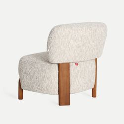 Sillón de tejido en beige, 75 x 72 x 72 cm | Loam