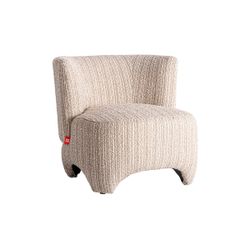 Sillón de tejido en beige, 76 x 76 x 68 cm | Nuba