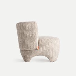 Sillón de tejido en beige, 76 x 76 x 68 cm | Nuba
