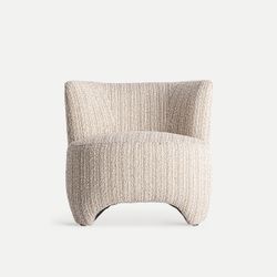 Sillón de tejido en beige, 76 x 76 x 68 cm | Nuba