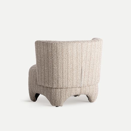 Sillón de tejido en beige, 76 x 76 x 68 cm | Nuba