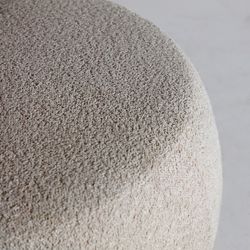 Off-white fabric armchair, 75 x 75 x 76 cm | Valence