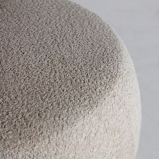 Off-white fabric armchair, 75 x 75 x 76 cm | Valence