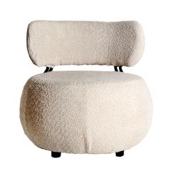Off-white fabric armchair, 75 x 75 x 76 cm | Valence