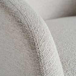 Fotel z tkaniny w kolorze złamanej bieli, 76 x 76 x 76 cm | Stadion