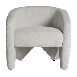 Fotel z tkaniny w kolorze złamanej bieli, 76 x 76 x 76 cm | Stadion