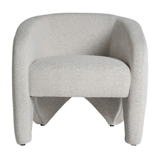 Fotel z tkaniny w kolorze złamanej bieli, 76 x 76 x 76 cm | Stadion