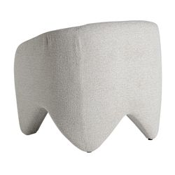 Fotel z tkaniny w kolorze złamanej bieli, 76 x 76 x 76 cm | Stadion