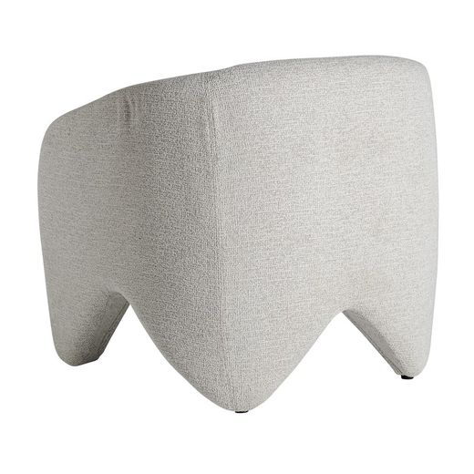 Fotel z tkaniny w kolorze złamanej bieli, 76 x 76 x 76 cm | Stadion