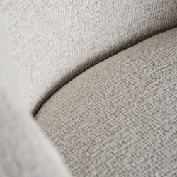 Fotel z tkaniny w kolorze złamanej bieli, 76 x 76 x 76 cm | Stadion