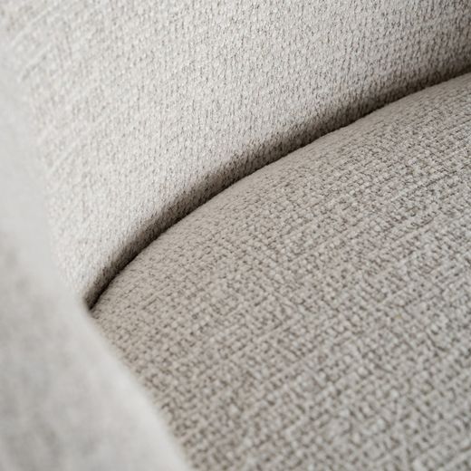 Fotel z tkaniny w kolorze złamanej bieli, 76 x 76 x 76 cm | Stadion