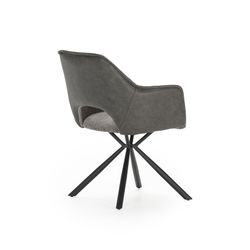 Fauteuil en tissu gris, 62 x 60 x 80,5 cm | Mariel