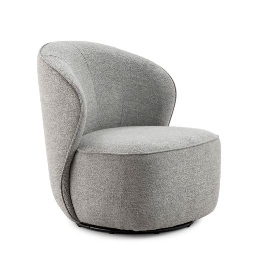 Sillón de tejido en gris, 76 x 81 x 1 cm | Edna