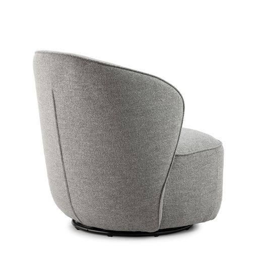 Fabric armchair in grey, 76 x 81 x 1 cm | Edna
